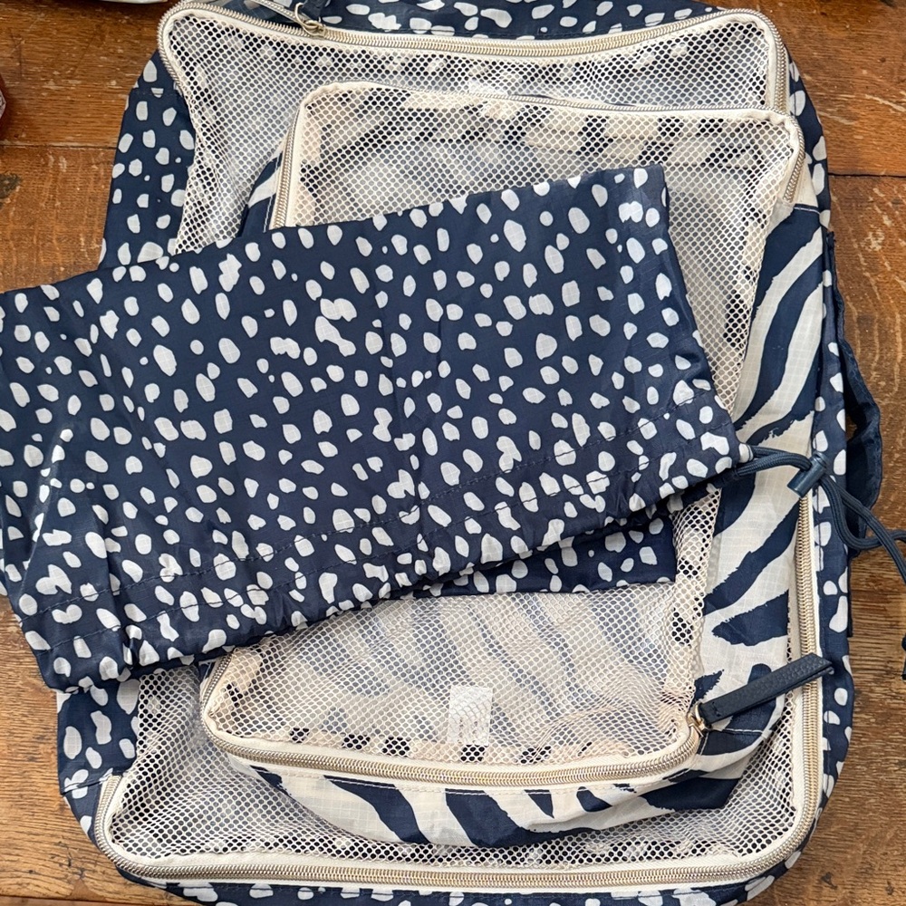 Target Blue and White Travel Bag Set